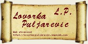 Lovorka Puljarević vizit kartica
